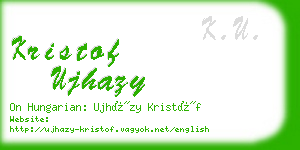 kristof ujhazy business card